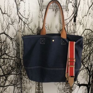 J.Crew -  {Large} Montauk Tote with Woven Strap